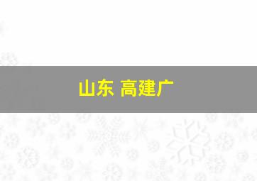 山东 高建广